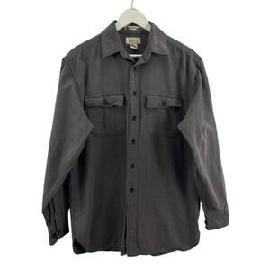 L.L Bean Men’s Grey Flannel Button Down Shirt Size M
